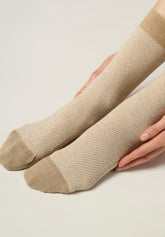 Calzino Corto Chevron - Beige - Beige | Oroblù