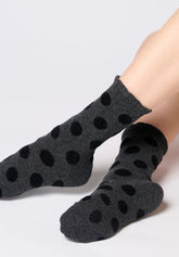 Calzino Corto Velvet Dots - Grigio - Grey | Oroblù