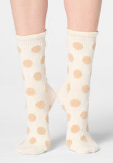 Calzino Corto Velvet Dots - Bianco Lana - Wool | Oroblù
