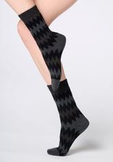 Kurze Socke Velvet Tweed - Grau - Grey | Oroblù