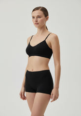 BH-Top mit Spaghettitr agern Dolcevita - Schwarz - Black | Oroblù