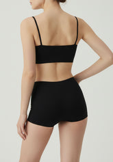 BH-Top mit Spaghettitr agern Dolcevita - Schwarz - Black | Oroblù