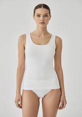 Top mit breiten Tr agern nahtlos Dolcevita - Weiß - White | Oroblù