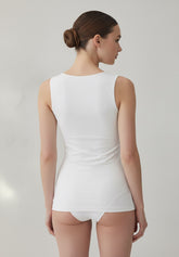 Top mit breiten Tr agern nahtlos Dolcevita - Weiß - White | Oroblù
