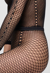 Long-Sleeve Mesh Top Etherea Mesh - Black - Black | Oroblù