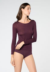 Maglia Manica Lunga in Micromodal e Cashmere Perfect Cashmere - Prugna - Plum | Oroblù