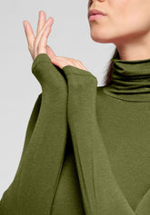 Pull--a-col-roul-e-en-cachemire-micromodal-et-parfait--a-manches-longues - Botanic - Botanic | Oroblù