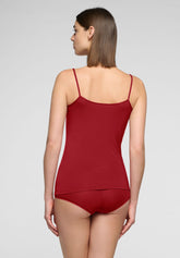 Canotta Spalla Sottile in Modal Elasticizzato Perfect Line - Rosso Intenso - Deep red | Oroblù