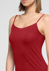 Canotta Spalla Sottile in Modal Elasticizzato Perfect Line - Rosso Intenso - Deep red | Oroblù