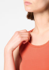 Perfect LineDehnbare Modal-Tank-Tops - Mandarin Orange 9 - Mandarin 9 | Oroblù
