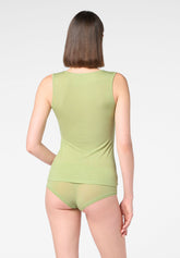 Top-large-en-cachemire-Micromodal-et-Perfect-Line - Pistache 1 - Pistacchio 1 | Oroblù