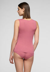 Top Spalla Larga in Micromodal e Cashmere Perfect Line Cashmere - Peony - Peony 12 | Oroblù