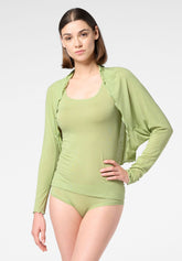 Micromodal and Cashmere Cache-coeur Perfect Line Cashmere - Pistachio 1 - Pistacchio 1 | Oroblù