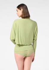 Micromodal and Cashmere Cache-coeur Perfect Line Cashmere - Pistachio 1 - Pistacchio 1 | Oroblù