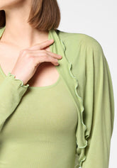Micromodal and Cashmere Cache-coeur Perfect Line Cashmere - Pistachio 1 - Pistacchio 1 | Oroblù