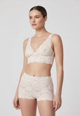 Short Panty in Pizzo Elasticizzato Lacewear - Beige Seta - Silk | Oroblù