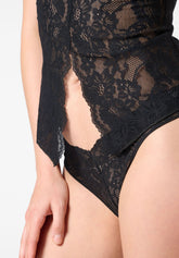 Stretch Lace Top Lacewear - Black - Black | Oroblù