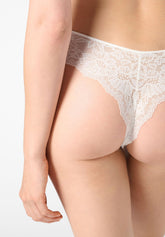 Stretch Lace Brazilian Briefs Lacewear - Silk Beige - Silk | Oroblù